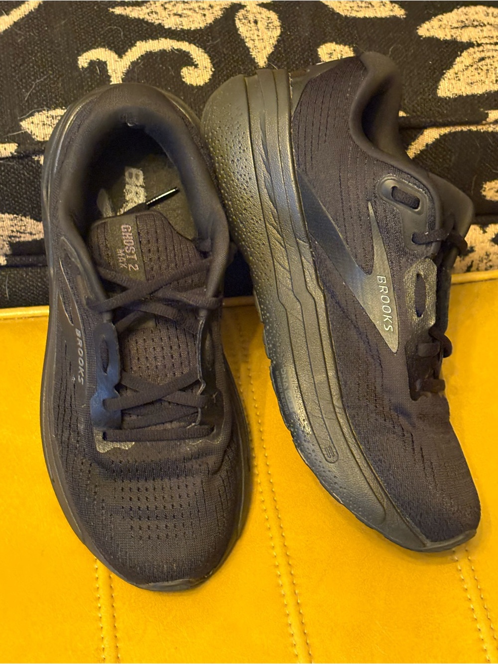 Brooks All-Black Ghost Athletic Running Shoes